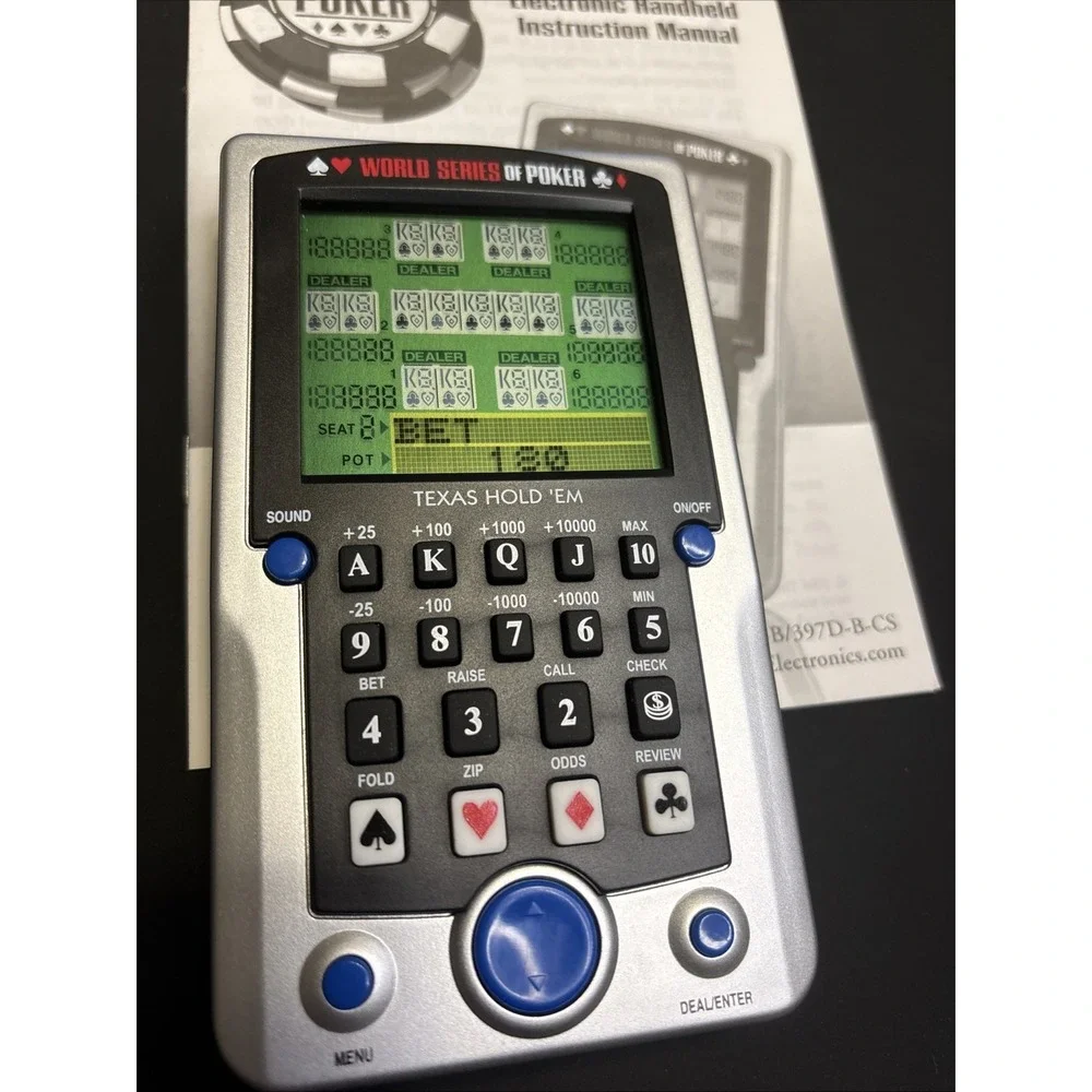 Lot 2 Handheld Electronic Poker Games Radica Draw Poker WSOP Texas Hold'em